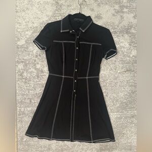 BCBG Elegant Short Sleeve Dress in Black